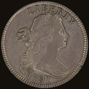 Obverse of a Draped Bust Large Cent.