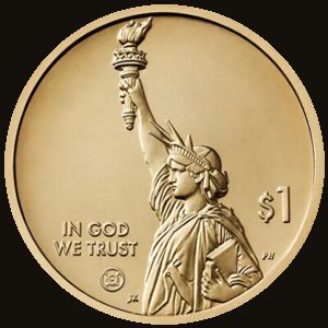 Obverse of a American Innovation Dollar.