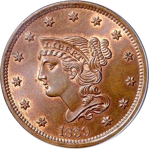 Obverse of a Braided Hair Large Cent.