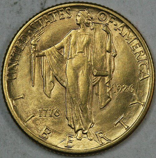 Obverse of a Quarter Eagle ($2.50).