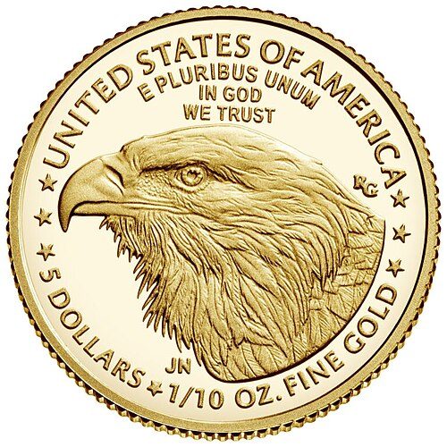 Reverse of a Modern Bullion Gold.