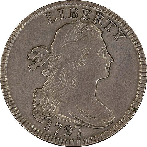 Obverse of a Draped Bust Large Cent.