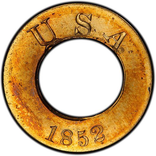 Obverse of a Gold Dollar.
