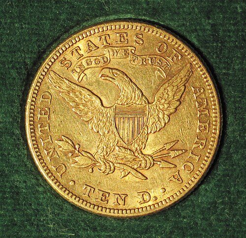 Reverse of a Eagle ($10).
