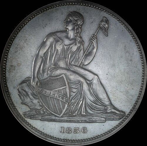 Obverse of a Gobrecht Dollar.